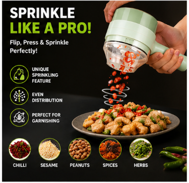4-in-1 Electric Vegetable Cutter, Slicer, Grater, Chopper