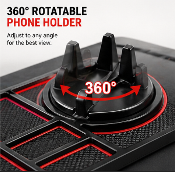 Anti-Slip Car Dashboard Rotatable Phone Mat Pad PVC Car Mobile Phone Holder