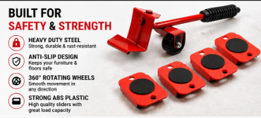 Heavy Furniture Lifter Tools with Sliders for Easy and Safe Shifting